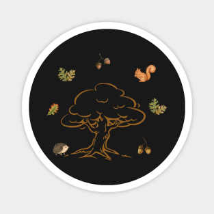 Oak tree lover - Old oak tree - Wise mystical tree Magnet